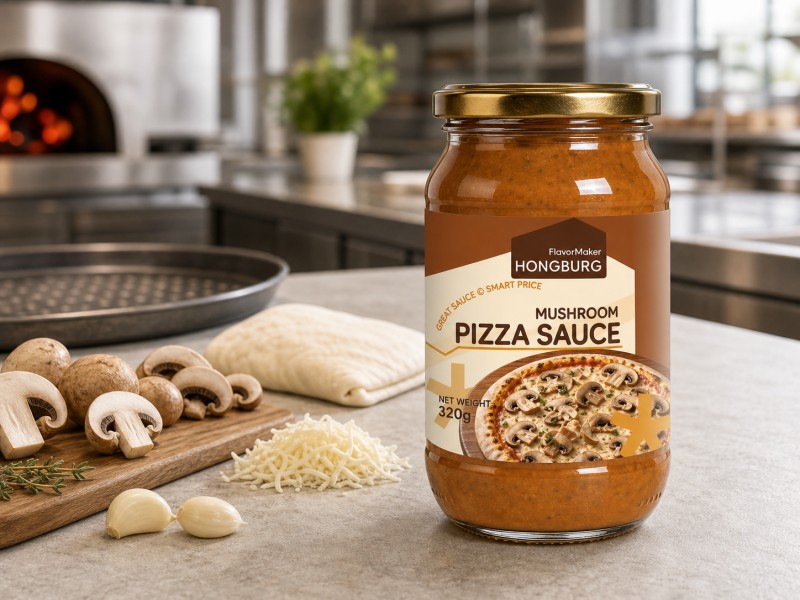 Gusti assortiti di salsa per pizza per negozi e ristoranti