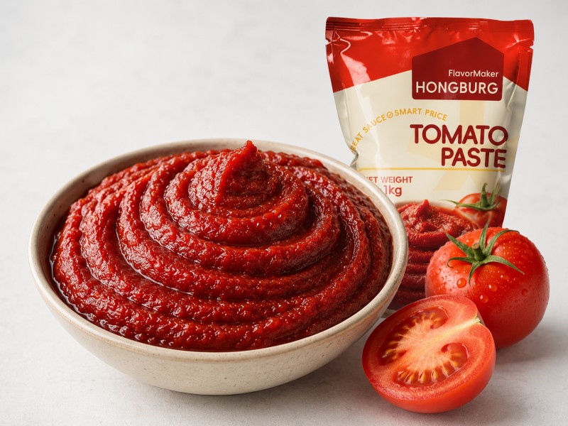 Concentrato di pomodoro rosso intenso ad alto grado Brix