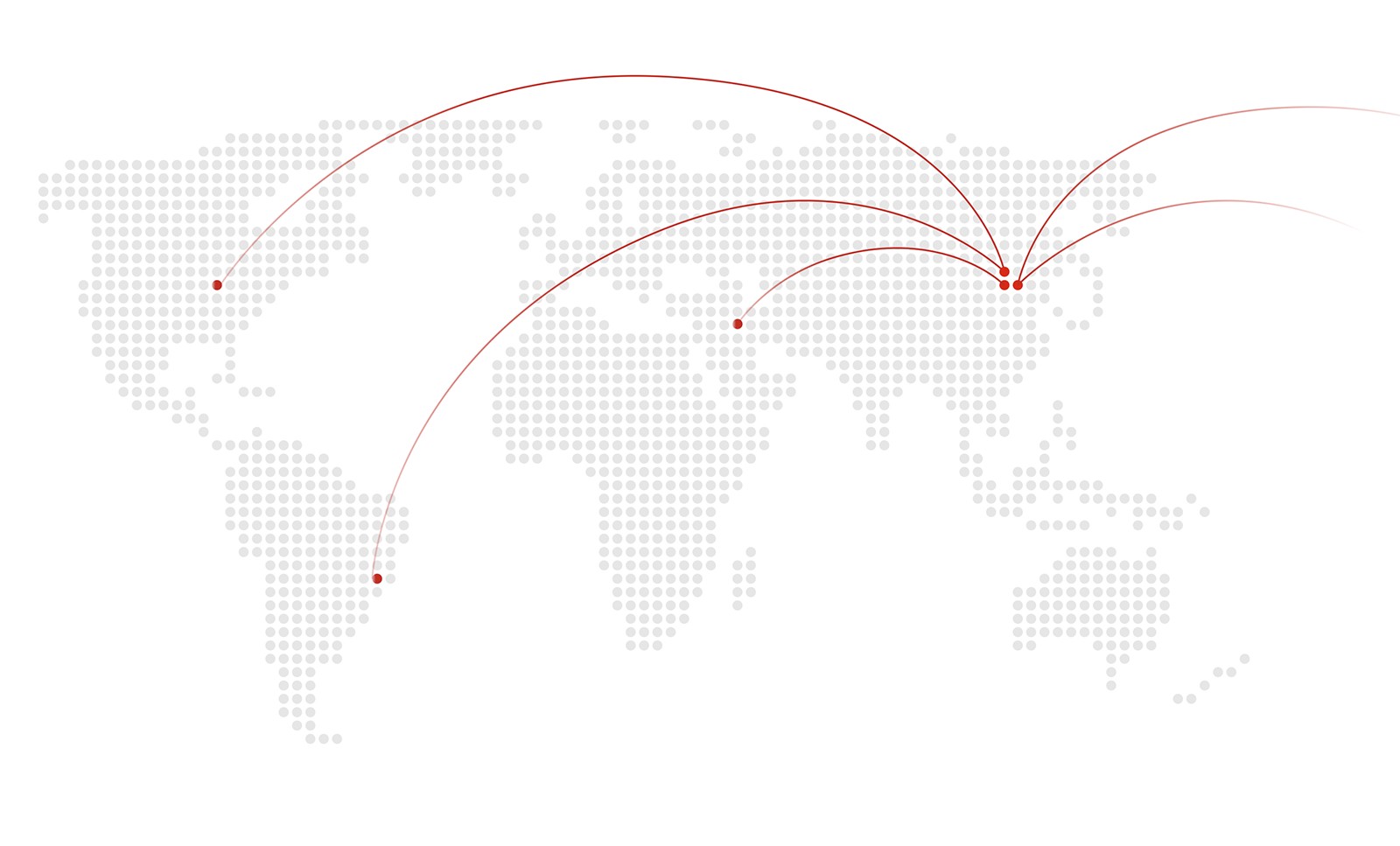 World map showing global market reach with exported countries highlighted