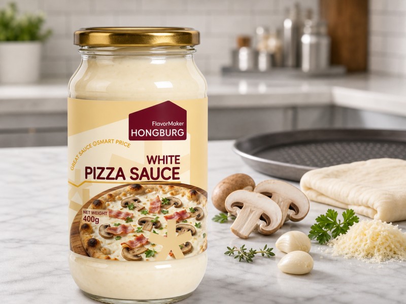 Salsa per pizza bianca cremosa e liscia