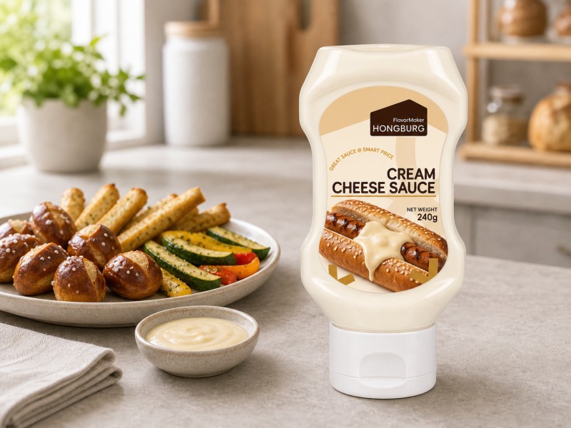 Salsa di formaggio cremoso denso per cottura al forno e immersione