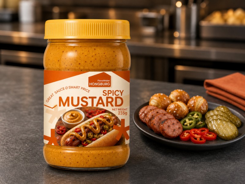 Salsa di senape piccante densa e saporita