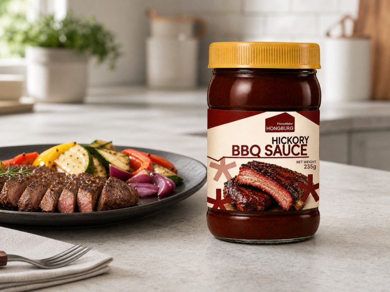 Salsa BBQ densa e affumicata al noce americano